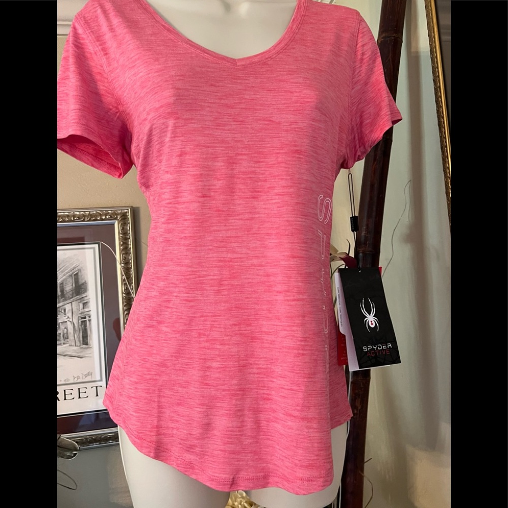 NWT Spyder activewear v neck t-shirt in size small